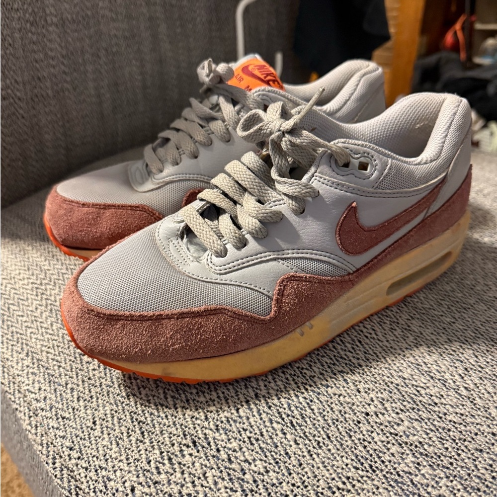 Nike Air Max Sneakers in Gray and Orange